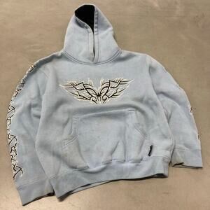 vintage y2k silver point hoodie